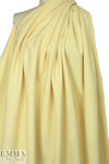 Italian stretch wool doublecloth crepe - butter