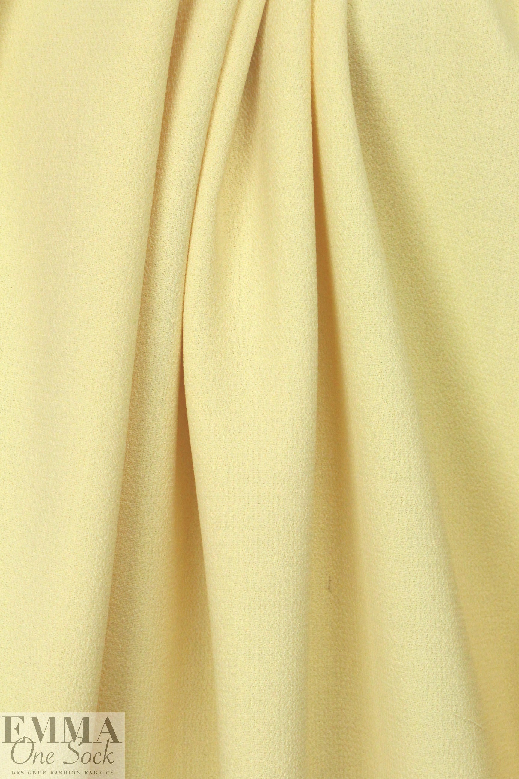 Italian stretch wool doublecloth crepe - butter 1 yard