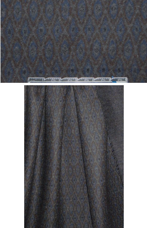 Car0lina H. Italian boiled wool diamond graphic