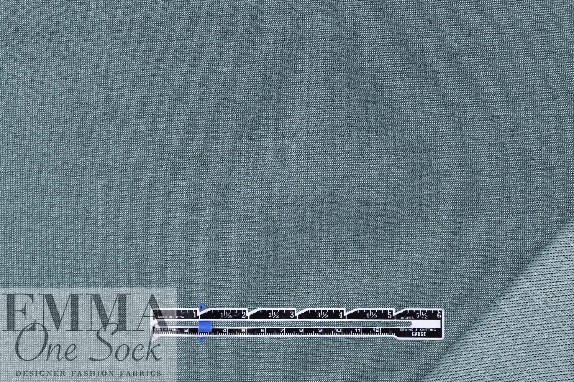 Italian double faced lightweight wool suiting - tealy gray 1.875 yd