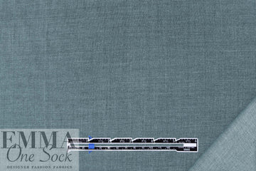 Italian double faced lightweight wool suiting - tealy gray 1.875 yd