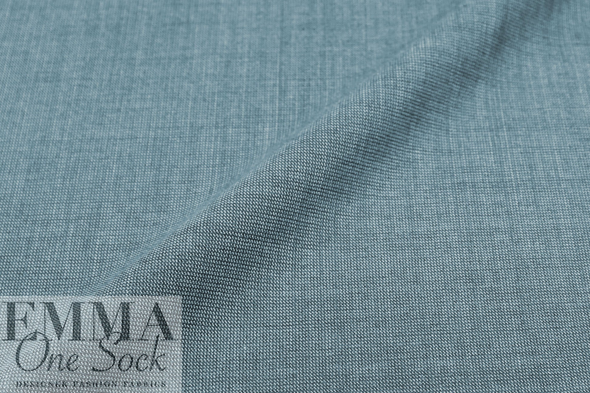 Italian double faced lightweight wool suiting - tealy gray 1.875 yd
