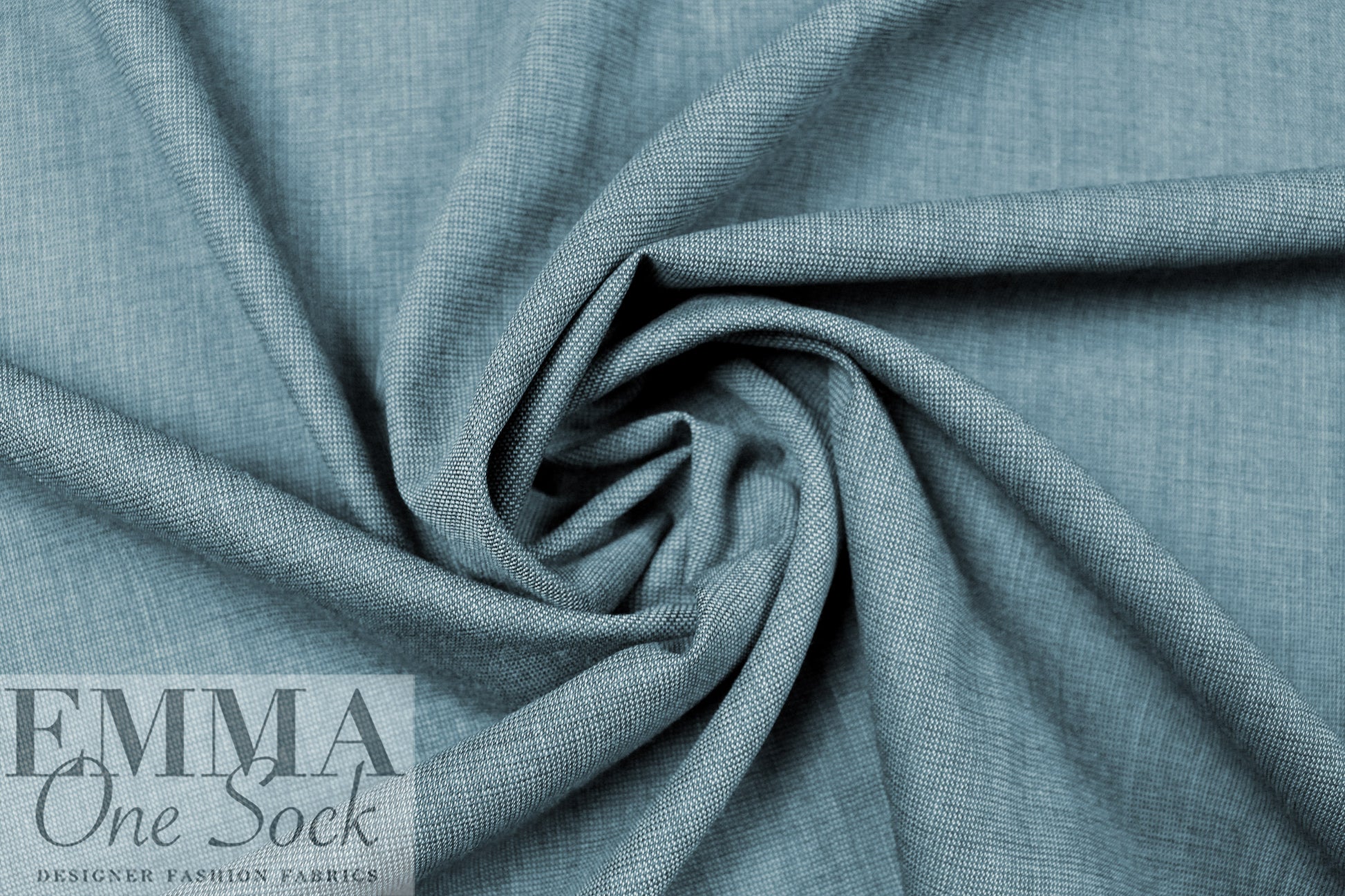 Italian double faced lightweight wool suiting - tealy gray 1.875 yd