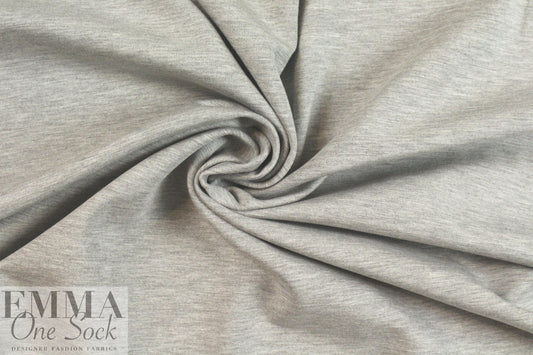 famous designer double-sided viscose knit - gray/natural