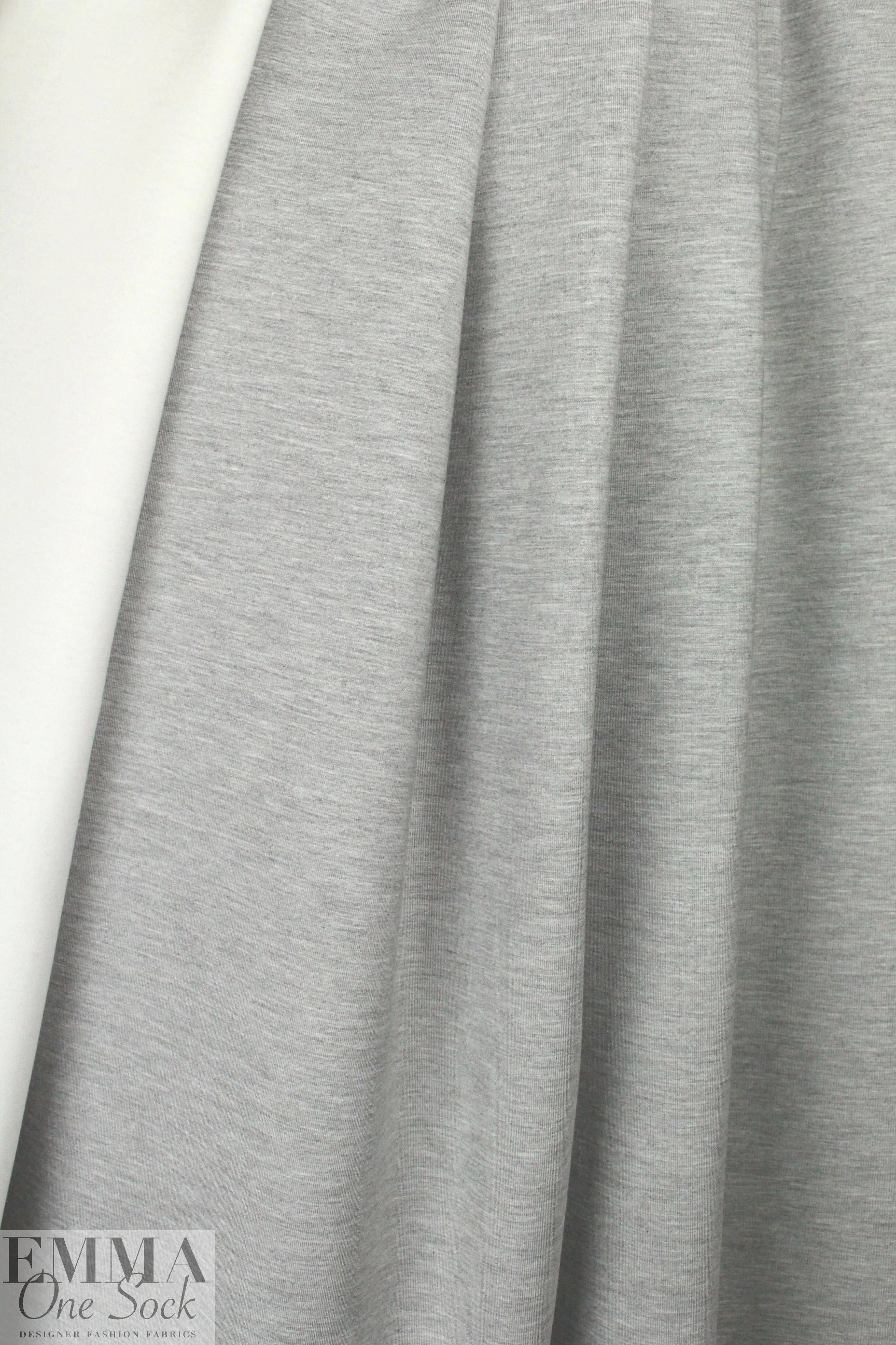 famous designer double-sided viscose knit - gray/natural