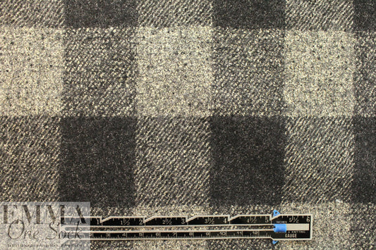 Italian wool blend doubleface plaid coating