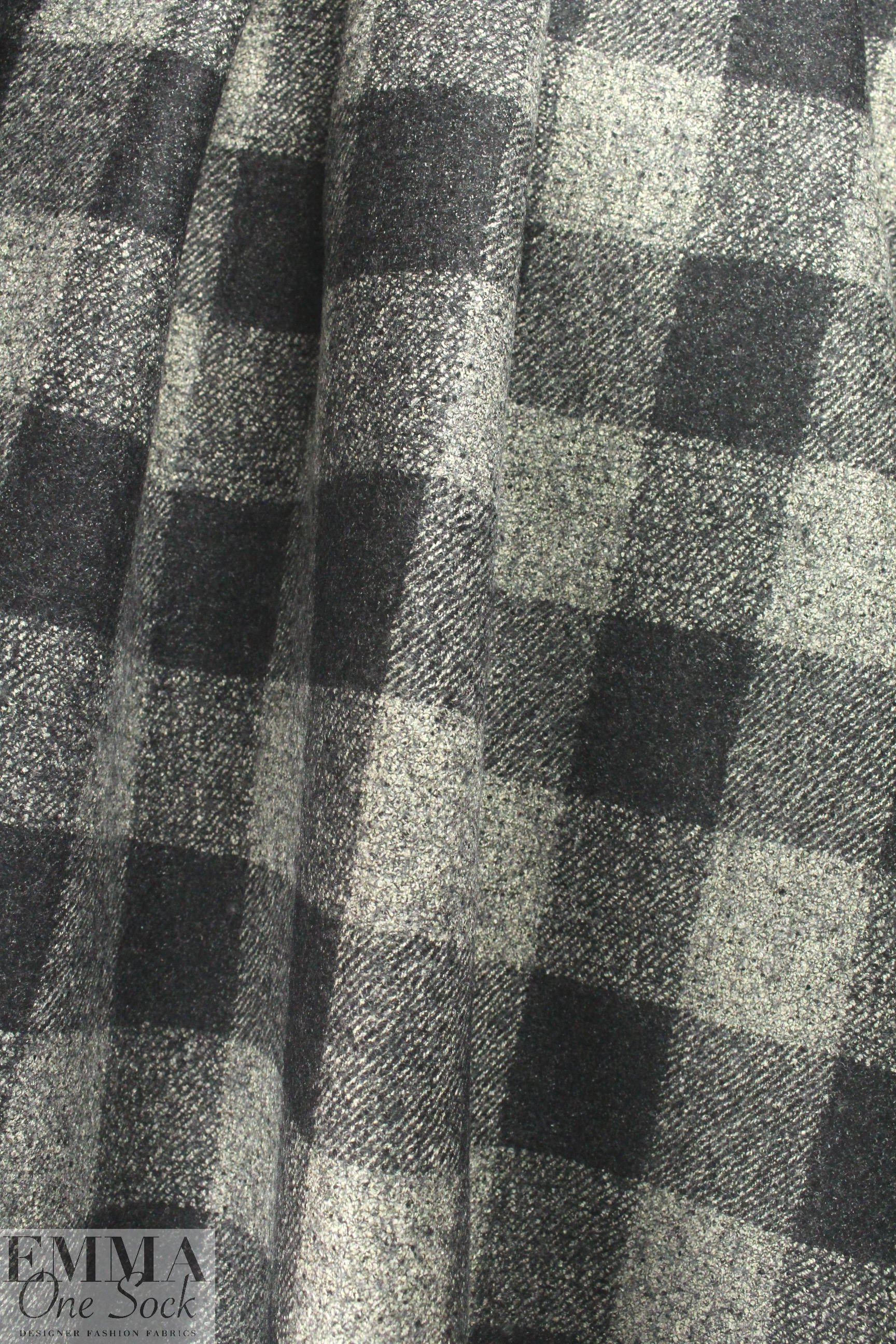Italian wool blend doubleface plaid coating