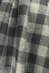 Italian wool blend doubleface plaid coating 3 yd