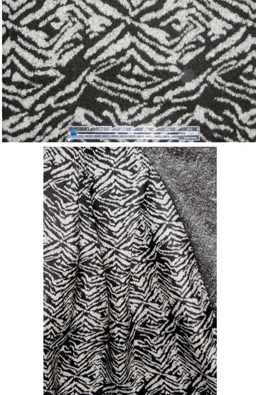 Italian 'boiled' wool knit b/w coating - doubleface