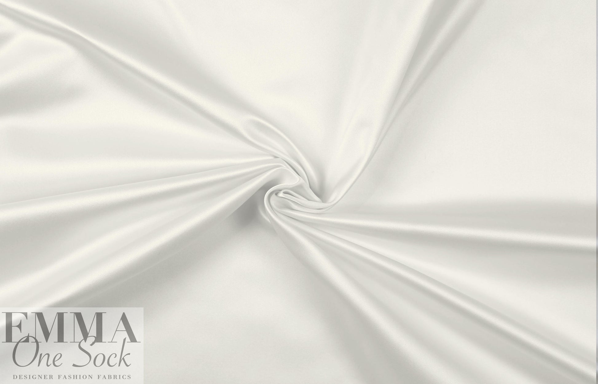 Japanese 38mm double face SILK satin - alabaster 1.625 yd