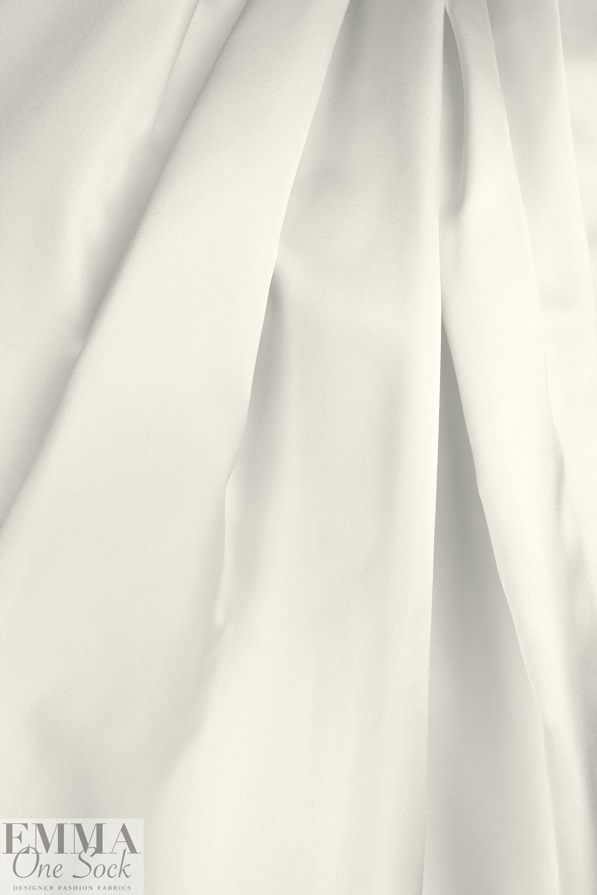 Japanese 38mm double face SILK satin - alabaster 1.625 yd