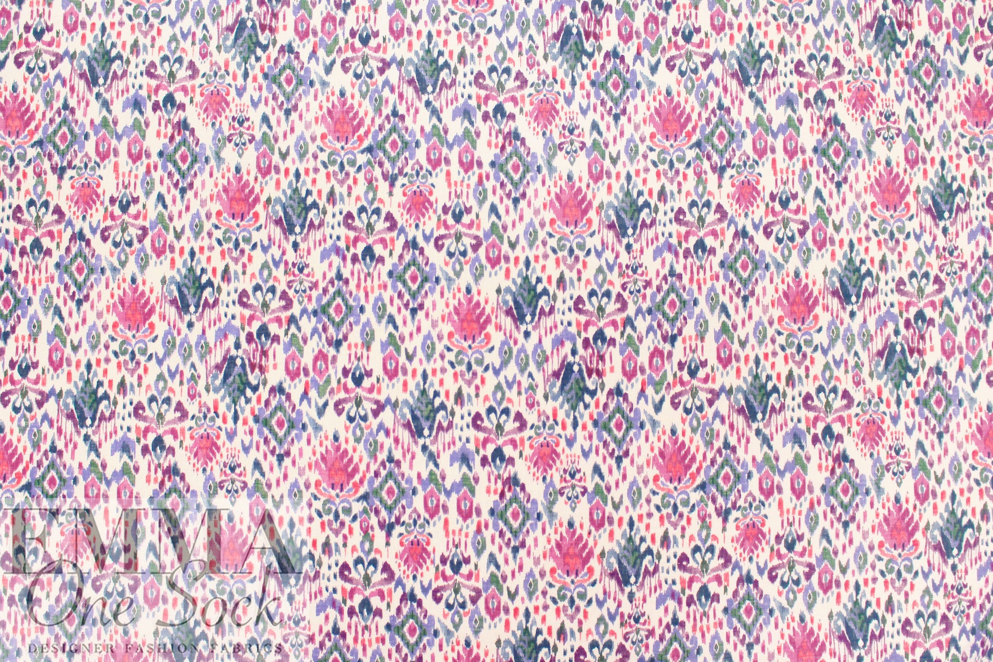 Italian ikat scroll cotton double gauze BCI certified .75 yds