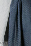 CA designer organic cotton double gauze - navy/white dots .875 yds
