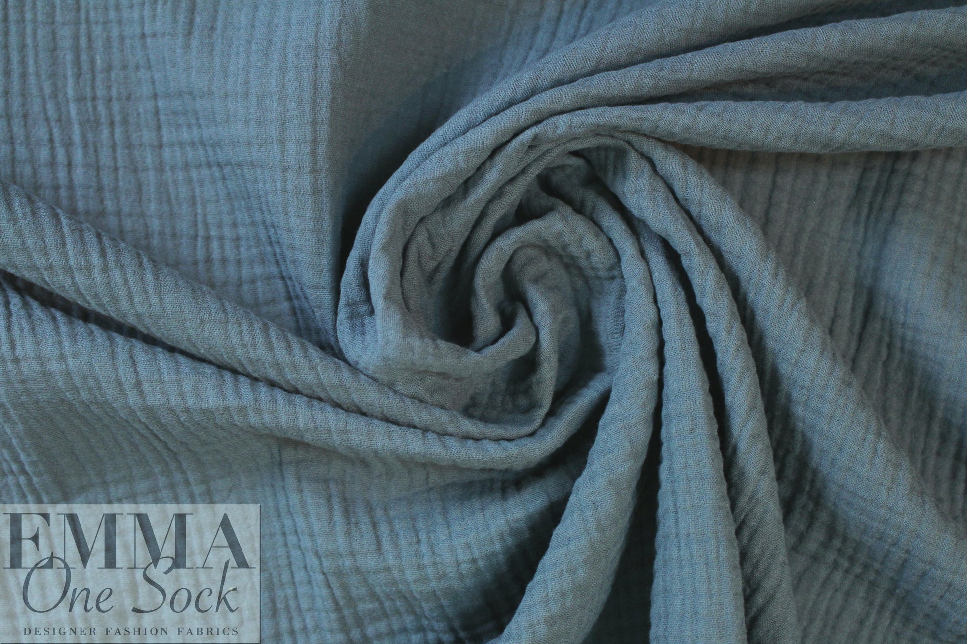 NY designer textured cotton double gauze - coronet