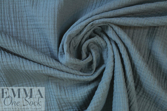 NY designer textured cotton double gauze - coronet