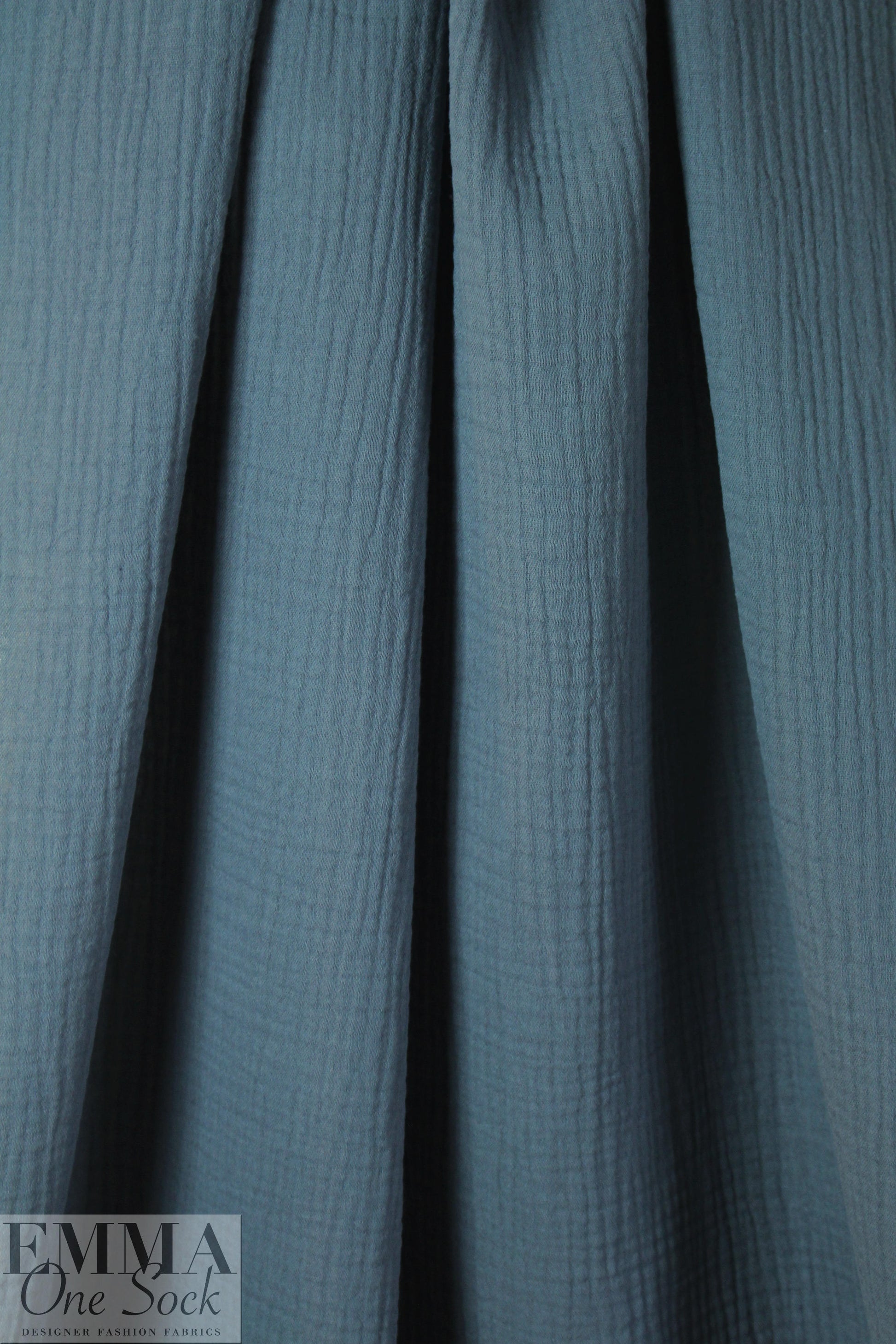 NY designer textured cotton double gauze - coronet