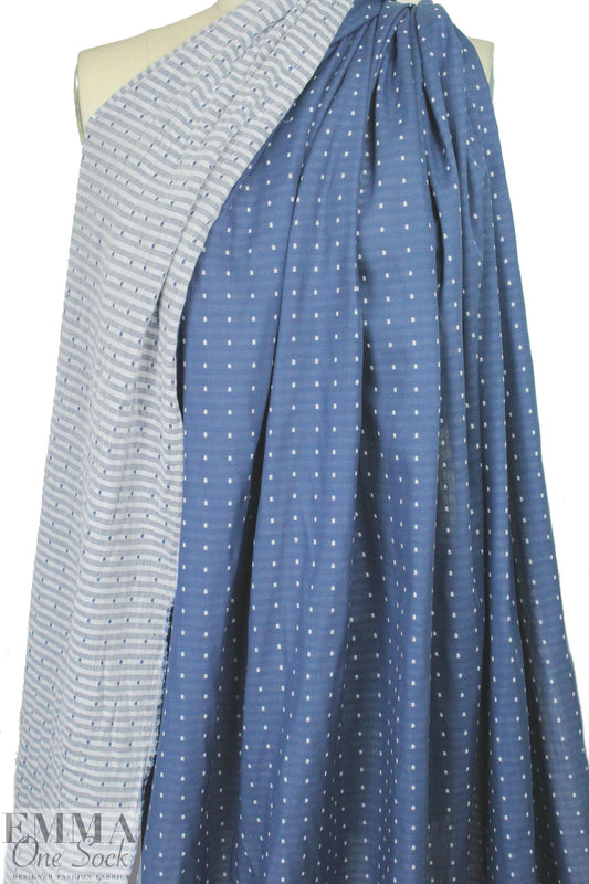 organic cotton double gauze - soft blue 1.5 yd