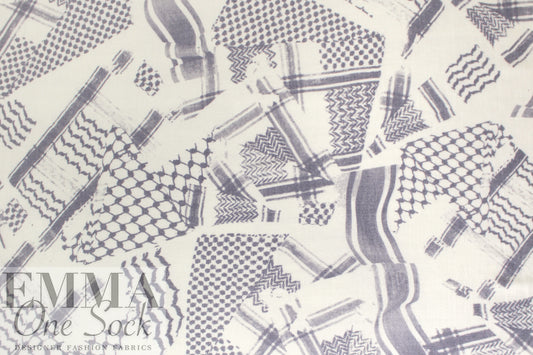 Italian 'printmaking study' virgin wool double gauze 1.5 yd