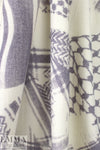 Italian 'printmaking study' virgin wool double gauze 1.5 yd