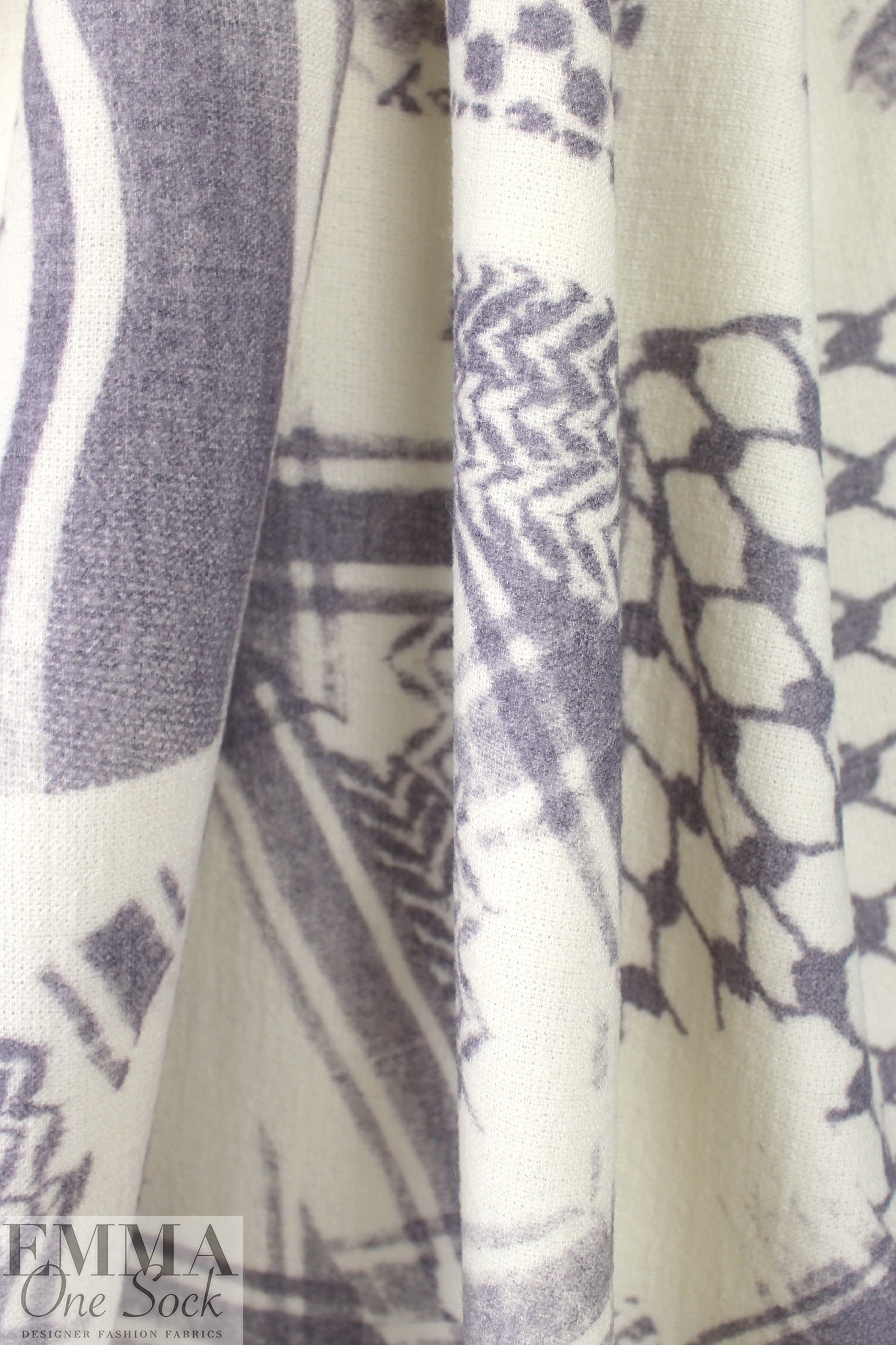 Italian 'printmaking study' virgin wool double gauze 2.25 yd