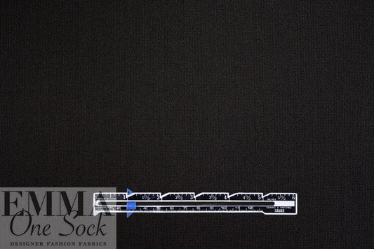 Italian wool double crepe woven - black