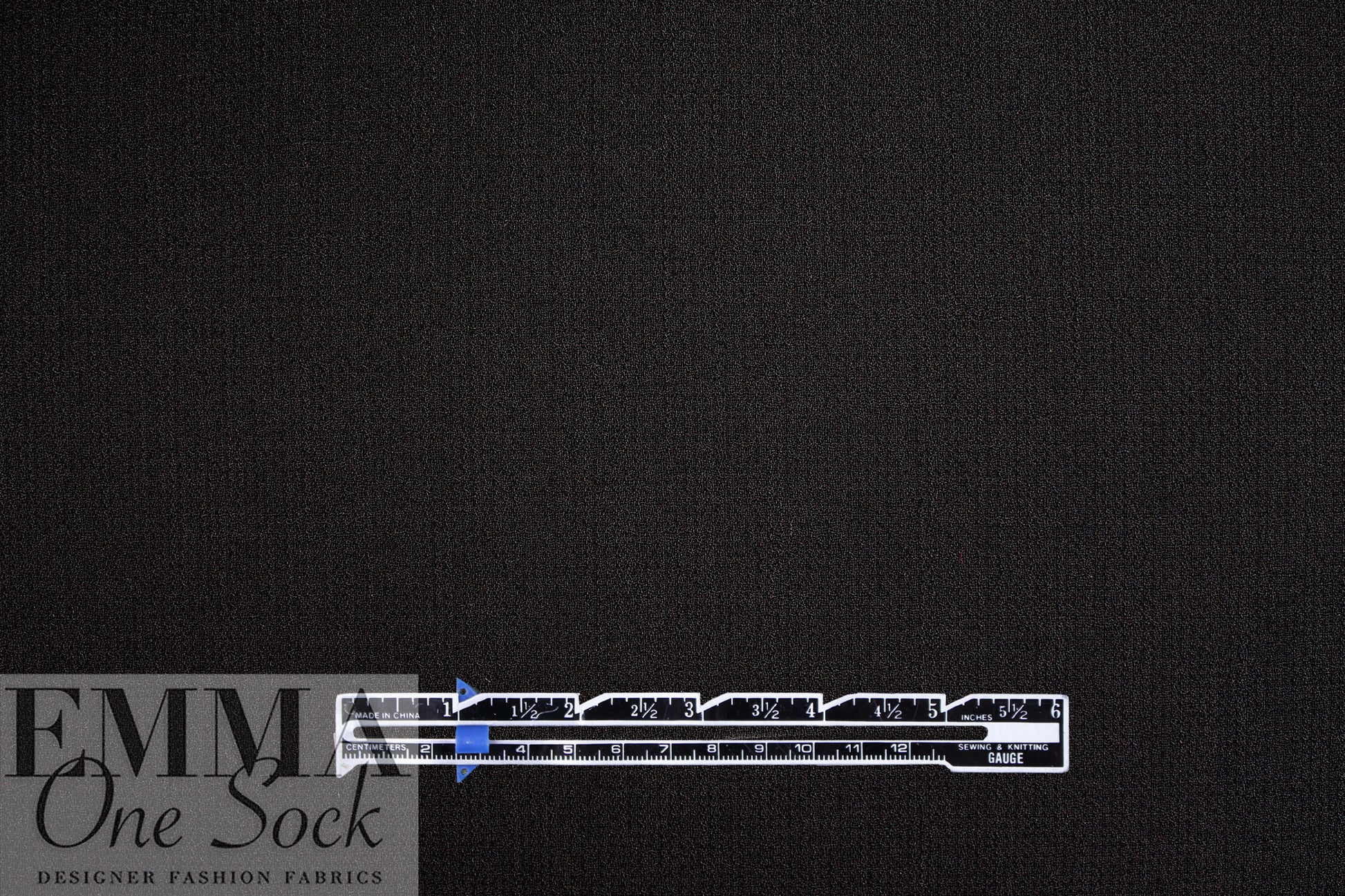 Italian wool double crepe woven - black 1.25 yds
