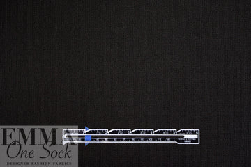 Italian wool double crepe woven - black 2.5 yd