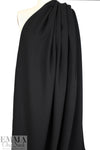 Italian wool double crepe woven - black 3 yd