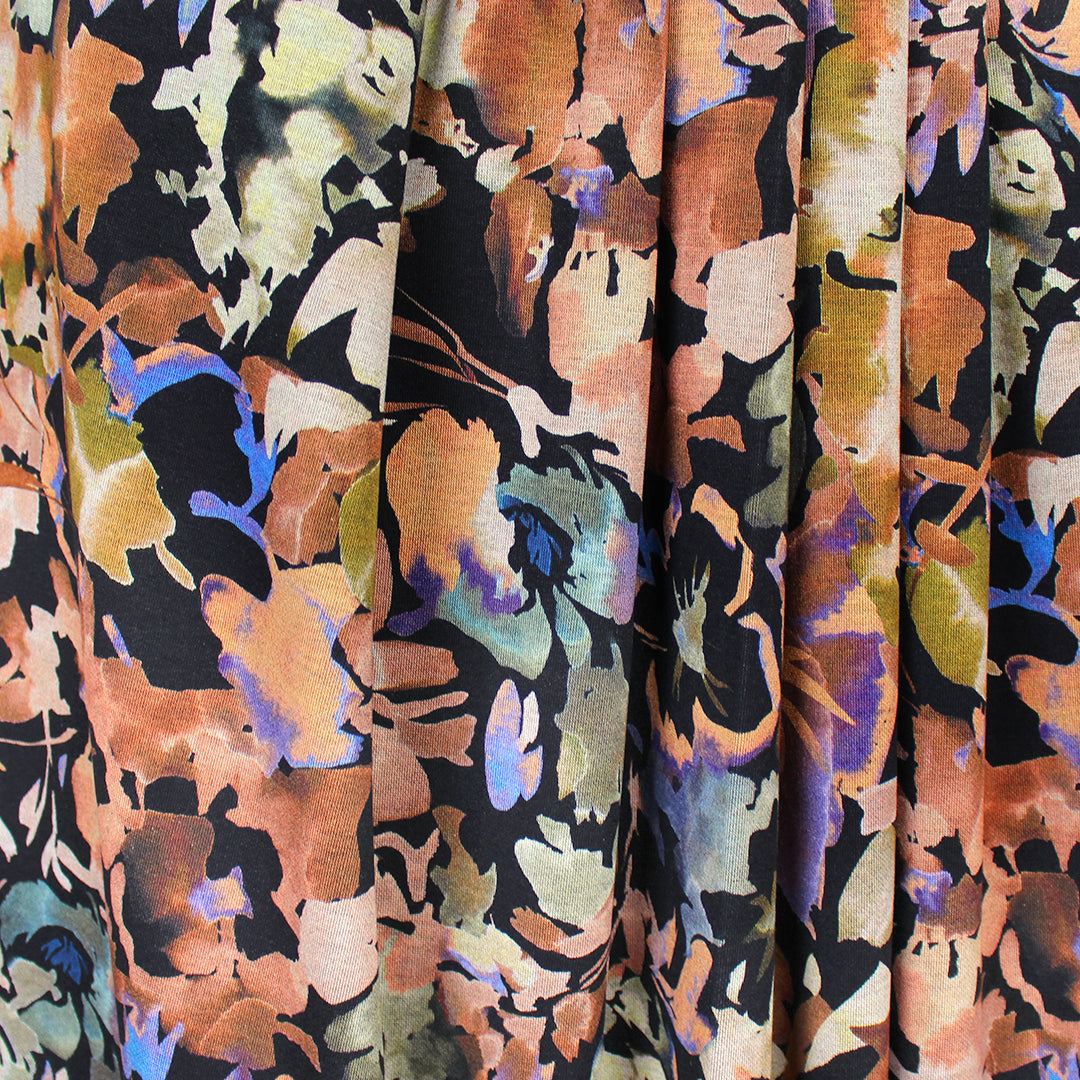'roma garden' drapey viscose blend doubleknit, Oeko-Tex cert. .75 yds