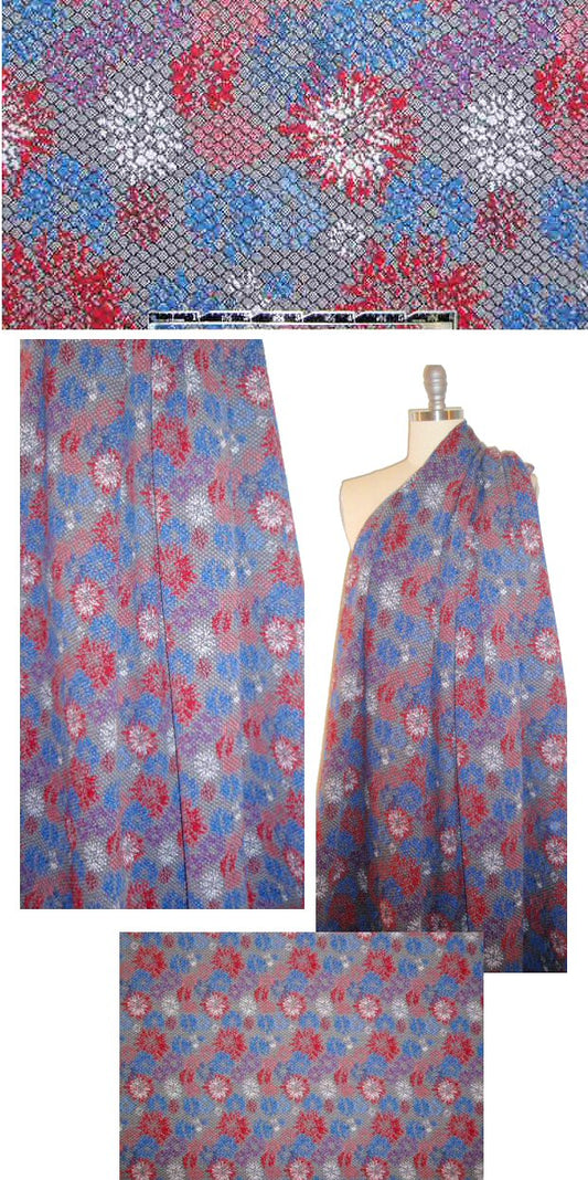 Italian speckled flowers jacquard doubleknit 1.125 yds