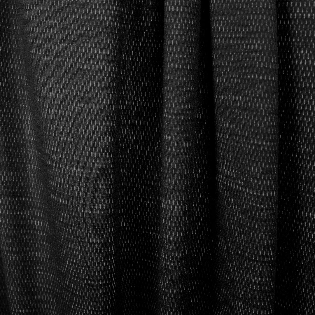 Italian sporty wool novelty knit - black/light heather gray 1.875 yd
