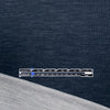 Italian sporty wool novelty knit - midnight/light heather gray 1.5 yd