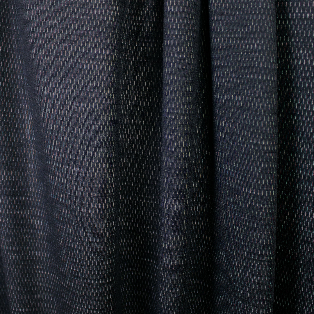 Italian sporty wool novelty knit - midnight/light heather gray 1.5 yd