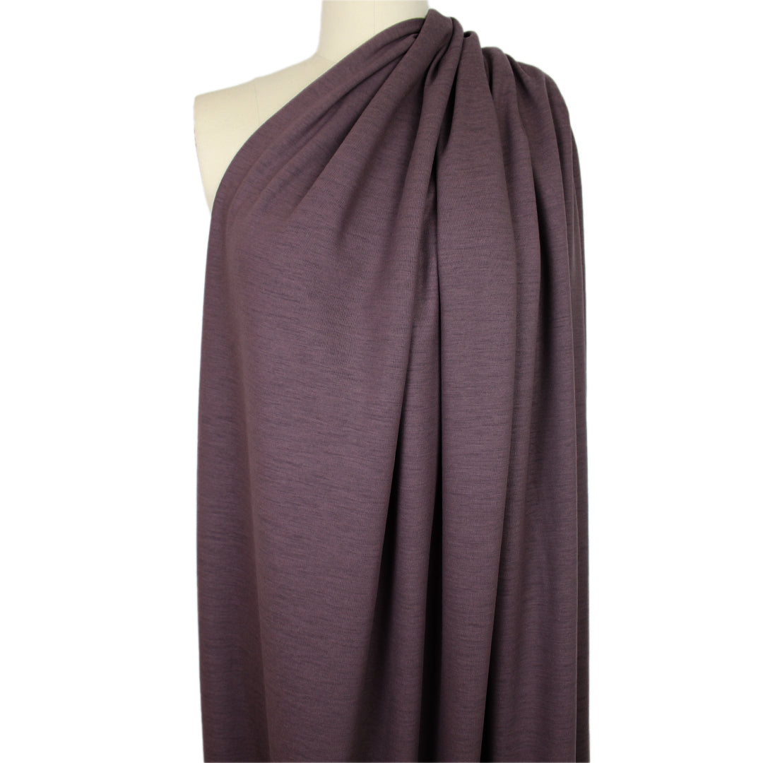 Ba1enciaga drapey wool/viscose blend doubleknit - dusky plum