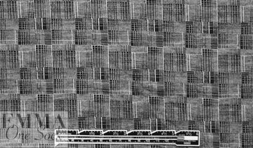 black/white 'mad plaid' doubleknit 1.125 yds