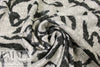 white tiger rayon blend sweater knit - off-black/dove grey 1.25 yd