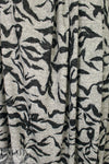 white tiger rayon blend sweater knit - off-black/dove grey 1.25 yd