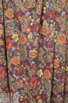 floral paisley rayon blend sweater knit - dusty plum 1.75 yds