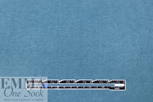 'beefy' rayon blend sweater doubleknit Oeko-Tex cert.- dusty blue .75 yds