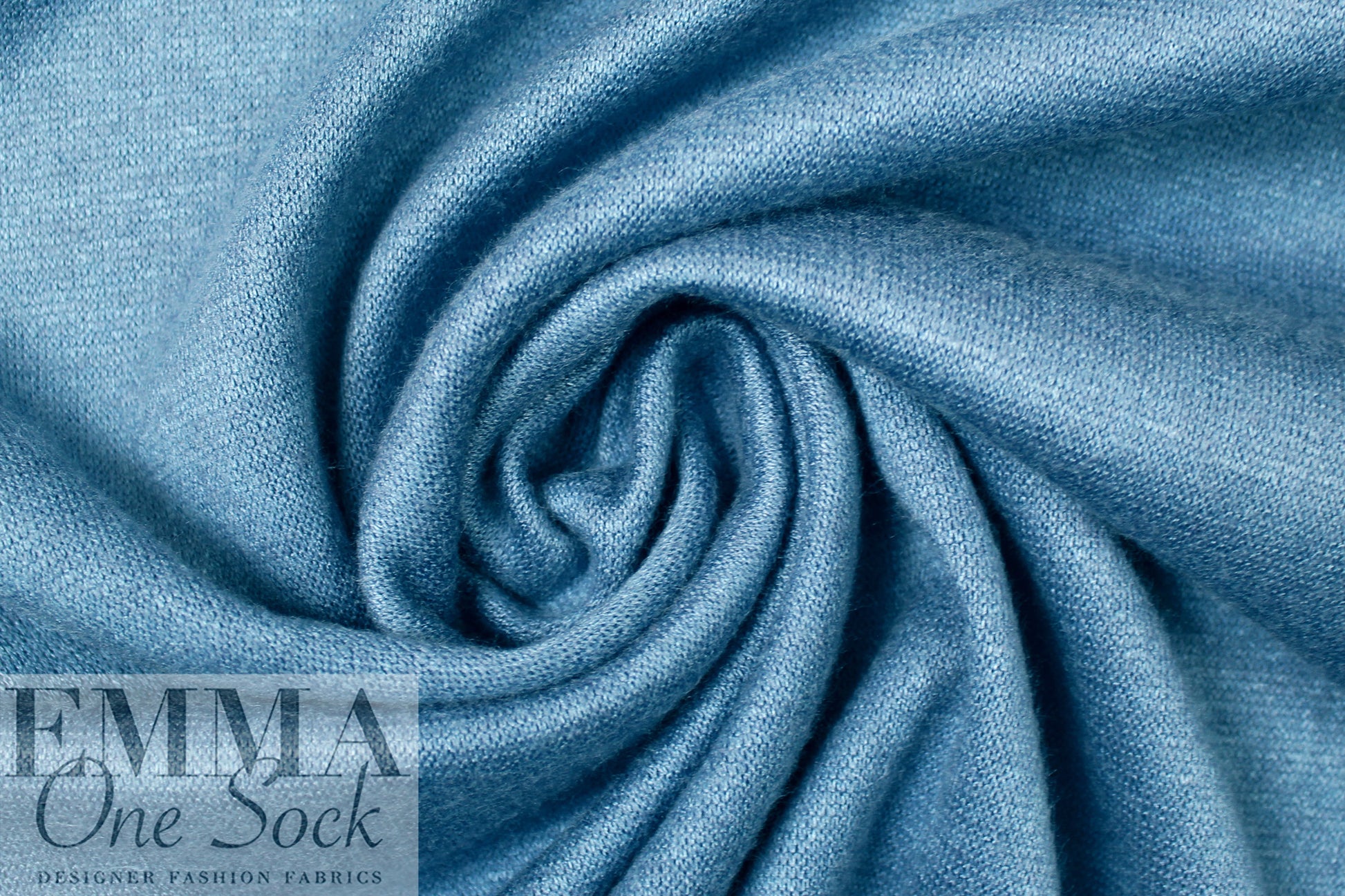 'beefy' rayon blend sweater doubleknit Oeko-Tex cert.- dusty blue 1.75 yd
