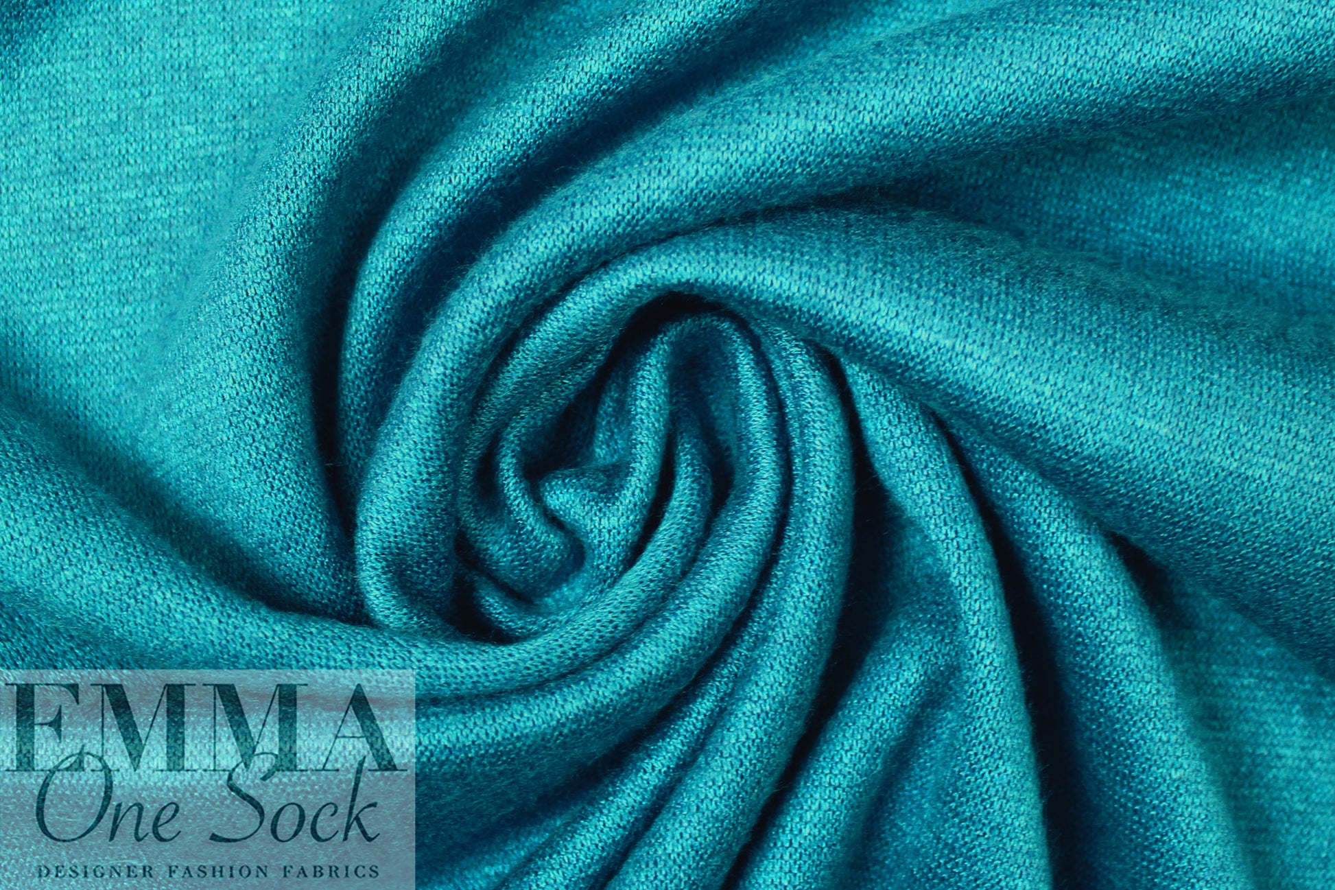 'beefy' stretch rayon blend sweater doubleknit Oeko-Tex cert.- teal 1.25 yds