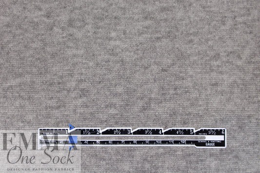 'beefy' stretch rayon blend sweater doubleknit Oeko-Tex cert.- heather grey