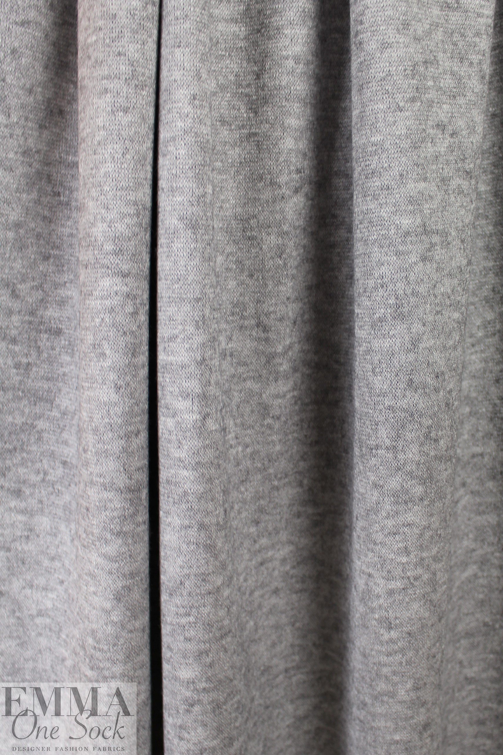 'beefy' stretch rayon blend sweater doubleknit Oeko-Tex cert.- heather grey 2 yd