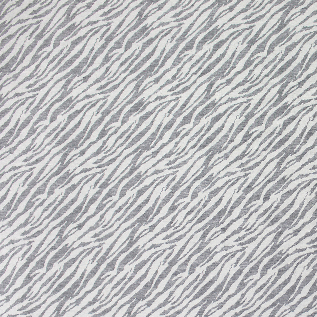 big cat stripes Oeko-tex certified doubleknit - grey/soft white .5 yds