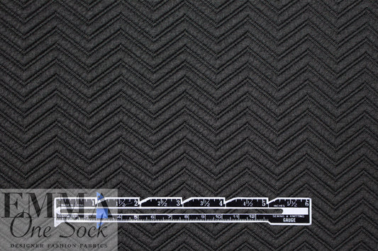 zig zag Oeko-tex certified novelty doubleknit - jet black 1.4 yds