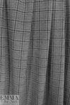 Black/white windowpane plaid Oeko-tex certified doubleknit 1.875 yd