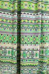 Dutch all cotton fairisle sweater knit - turq/lime/red 2.25 yd