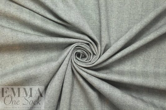 NY designer chevron doubleknit - gray/cream