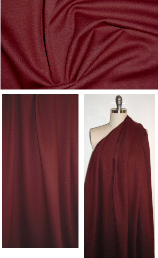 DKNY 4-way stretch cotton blend ponte - brick 1.6 yd