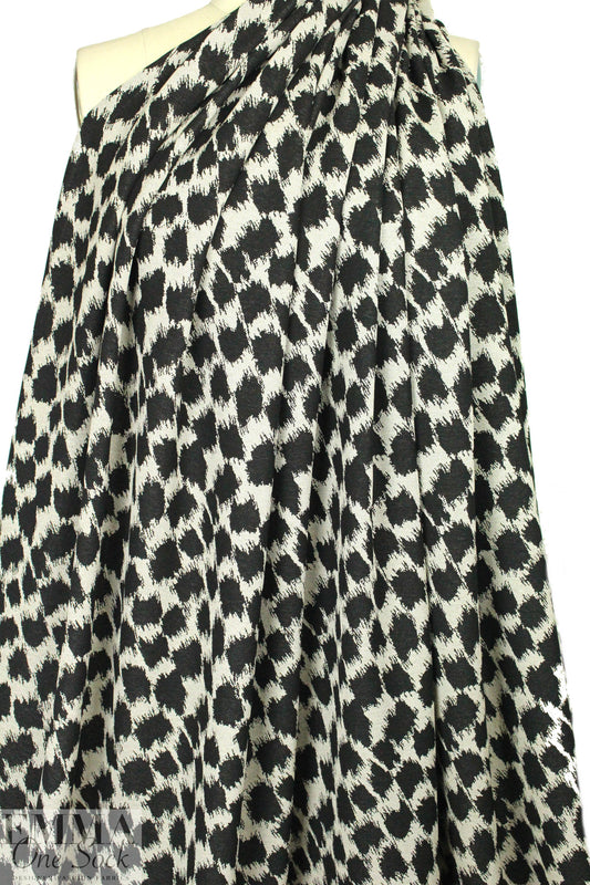famous designer jacquard doubleknit - black/pewter